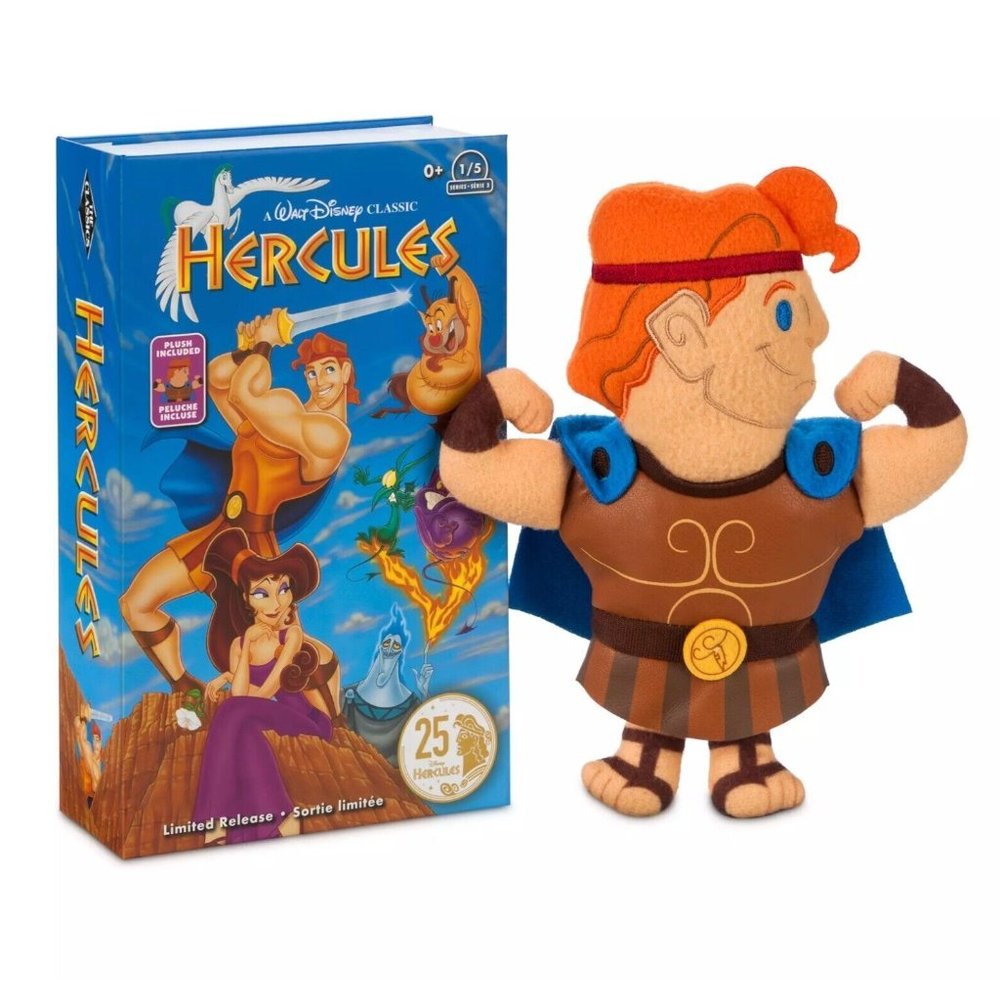 Disney Hercules VHS Small Plush Limited Release Classic Movie Collection New